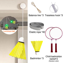 Load image into Gallery viewer, Portable Luminous Badminton Single Trainer Automatic Rebound Badminton Strength Training Trainer Fitness Partner