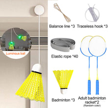 Load image into Gallery viewer, Portable Luminous Badminton Single Trainer Automatic Rebound Badminton Strength Training Trainer Fitness Partner