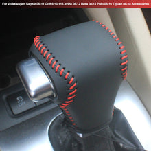 Load image into Gallery viewer, Car PU Leather Carbon Fiber Gear Shift Knob Cover Handball Trim For Volkswagen Sagitar 06-11 Golf 6 10-11 Lavida 08-12 Bora 08-12 Polo 06-10 Tiguan 06-10 Accessories