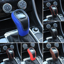 Load image into Gallery viewer, Car PU Leather Carbon Fiber Gear Shift Knob Cover Handball Trim For Volkswagen Sagitar VW Passat Polo Accessories