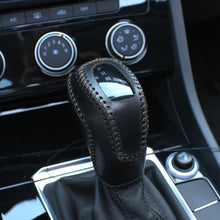 Load image into Gallery viewer, Car PU Leather Carbon Fiber Gear Shift Knob Cover Handball Trim For Volkswagen Sagitar VW Passat Polo Accessories