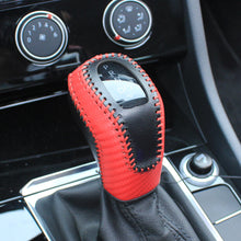 Load image into Gallery viewer, Car PU Leather Carbon Fiber Gear Shift Knob Cover Handball Trim For Volkswagen Sagitar VW Passat Polo Accessories