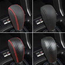 Load image into Gallery viewer, Car PU Leather Carbon Fiber Gear Shift Knob Cover Handball Trim For Subaru Forester 13-18 CROSSTREK 13-14 Subaru XV 12-17 Subaru LEVORG 14-16