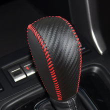 Load image into Gallery viewer, Car PU Leather Carbon Fiber Gear Shift Knob Cover Handball Trim For Subaru Forester 13-18 CROSSTREK 13-14 Subaru XV 12-17 Subaru LEVORG 14-16