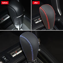 Load image into Gallery viewer, Car PU Leather Carbon Fiber Gear Shift Knob Cover Handball Trim For Subaru Forester 13-18 CROSSTREK 13-14 Subaru XV 12-17 Subaru LEVORG 14-16