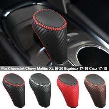 Load image into Gallery viewer, Car PU Leather Carbon Fiber Gear Shift Knob Handball Trim Cover Accessories For Chevrolet Chevy Malibu XL 16-20 Equinox 17-19 Cruz 17-18