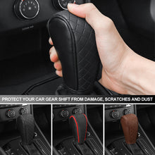 Load image into Gallery viewer, PU Leather Car Shift Handle Cover Non-Slip Shift Knob Decoration Protective Cover Interior Accessories