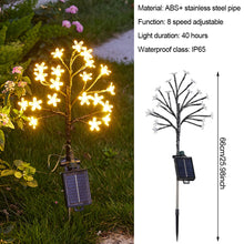 Load image into Gallery viewer, Solar Flower Lamp Outdoor Garden Cherry Blossom Fairy Decoration Lighting Waterproof Lawn Light Yard Landscape Light