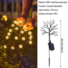 Load image into Gallery viewer, Solar Flower Lamp Outdoor Garden Cherry Blossom Fairy Decoration Lighting Waterproof Lawn Light Yard Landscape Light