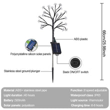 Load image into Gallery viewer, Solar Flower Lamp Outdoor Garden Cherry Blossom Fairy Decoration Lighting Waterproof Lawn Light Yard Landscape Light