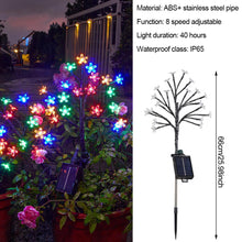 Load image into Gallery viewer, Solar Flower Lamp Outdoor Garden Cherry Blossom Fairy Decoration Lighting Waterproof Lawn Light Yard Landscape Light