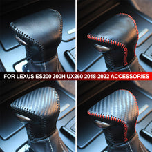 Load image into Gallery viewer, Car PU Leather Carbon Fiber Gear Shift Knob Cover Handball Trim For Lexus ES200 300h UX260 2018-2022 Accessories