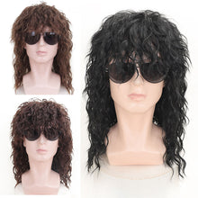 Load image into Gallery viewer, Retro Rock Messy Synthetic Wig COS Holiday Party Daily Fake Headband Funny Wave Curly Hair Women Men False Hair Wig Cover