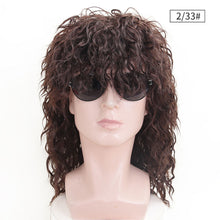Load image into Gallery viewer, Retro Rock Messy Synthetic Wig COS Holiday Party Daily Fake Headband Funny Wave Curly Hair Women Men False Hair Wig Cover