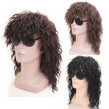 Load image into Gallery viewer, Retro Rock Messy Synthetic Wig COS Holiday Party Daily Fake Headband Funny Wave Curly Hair Women Men False Hair Wig Cover