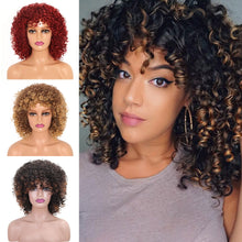 Load image into Gallery viewer, Classic High-temperature Silk Wig Cover Small Curled Caterpillar Long Curled Hair Synthetic Fiber Headband Women's Wig Cover