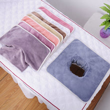 Load image into Gallery viewer, Beauty Salon Towel Bedside Hole Towel Massage Bed Hole Pad Face Towel Bedside Hole Towel Non Fading Massage Hole Towel