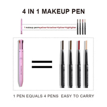 Load image into Gallery viewer, 4 in 1 Multifunctional Eyeliner Eyebrow Pencil Contour Pen Long Lasting Waterproof Eyeliner Makeup Pencil Lip Liner Pen Cosmetics