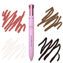 Load image into Gallery viewer, 4 in 1 Multifunctional Eyeliner Eyebrow Pencil Contour Pen Long Lasting Waterproof Eyeliner Makeup Pencil Lip Liner Pen Cosmetics