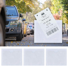 Load image into Gallery viewer, Self-Adhesive PVC Clear Car Windshield Ticket Card Holder Parking Permit Transparent Card Bag Durable Plastic Card Cover Pocket