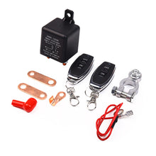 Load image into Gallery viewer, 12V 200A Car Battery Switch Relay Wireless Remote Control Battery Disconnect Cut Off Isolator Switch Anti-Theft with Dual Switch