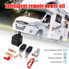 Load image into Gallery viewer, 12V 200A Car Battery Switch Relay Wireless Remote Control Battery Disconnect Cut Off Isolator Switch Anti-Theft with Dual Switch