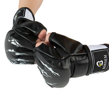 Load image into Gallery viewer, 1Pair Unisex Adults Boxing Gloves Breathable Finger Protective Equipment for MMA Combat Training and Kickboxing Taekwondo