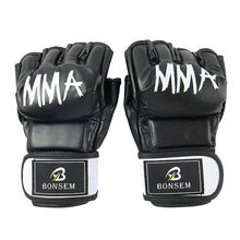 Load image into Gallery viewer, 1Pair Unisex Adults Boxing Gloves Breathable Finger Protective Equipment for MMA Combat Training and Kickboxing Taekwondo