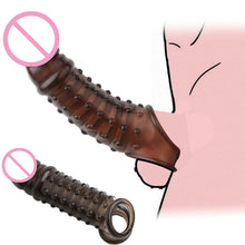 Load image into Gallery viewer, Penis Sheath Male Cock Enlargement Sleeve Ejaculation Delay Sleeve Sex Toys For Couples Wearable Penis Ring
