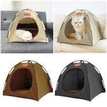 Load image into Gallery viewer, Pet Tent Puppy Cats Bed Spring Summer Indoor Pet Puppies House Comfortable Pet Sleeping Bed with Rattan Mat Pet Supplies