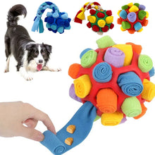 Load image into Gallery viewer, Interactive Dog Snuffle Ball Toy Foraging Skills Food Hiding Bite-resistant Anxiety Relief Slow Feeder Training Pet Ball Toy