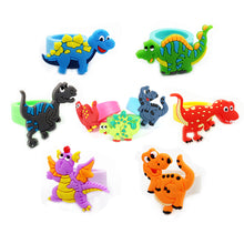 Load image into Gallery viewer, 5PCS Cute Cartoon Dinosaur Kids Rings Kawaii Children Boys PVC Finger Ring Child Jewelry Gifts Festival Gift