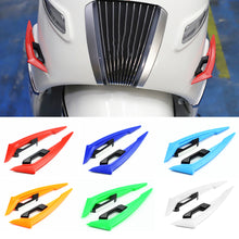 Load image into Gallery viewer, 2Pcs Motorcycle Winglets Front Side Spoiler Aerodynamic Wing Set Fixed Wind Wing with Adhesive Decoration Sticker
