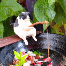 Load image into Gallery viewer, Fishing Cat Aquariums Decorations Fish Tank Hangable Landscape Aquarium Cat Fishing Ornament Home Aquarium Decor
