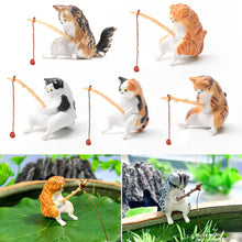 Load image into Gallery viewer, Fishing Cat Aquariums Decorations Fish Tank Hangable Landscape Aquarium Cat Fishing Ornament Home Aquarium Decor
