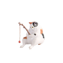 Load image into Gallery viewer, Fishing Cat Aquariums Decorations Fish Tank Hangable Landscape Aquarium Cat Fishing Ornament Home Aquarium Decor