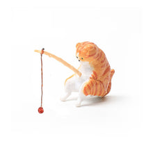 Load image into Gallery viewer, Fishing Cat Aquariums Decorations Fish Tank Hangable Landscape Aquarium Cat Fishing Ornament Home Aquarium Decor