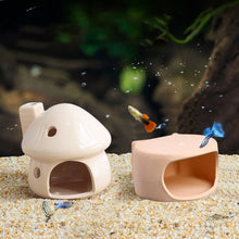 Load image into Gallery viewer, Ceramic Aquarium Decoration Fish Shrimps Shelter House Pottery Landscaping Ornaments Decor Fish Tank Submarine Cave Decor