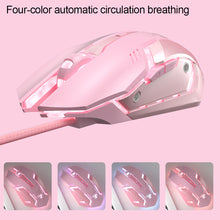 Load image into Gallery viewer, E-Sports Games Cable Mouse Button Mute DPI 800-3200 Four Color Breathing Light Effect For Laptop IOS Android