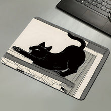 Load image into Gallery viewer, 210*260*3MM Cute Cat Mouse Pad Laptop Gaming Keyboard Black Cat Pattern No Locking Edge Mouse Pad