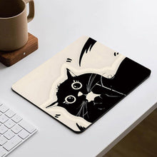 Load image into Gallery viewer, 210*260*3MM Cute Cat Mouse Pad Laptop Gaming Keyboard Black Cat Pattern No Locking Edge Mouse Pad
