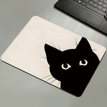 Load image into Gallery viewer, 210*260*3MM Cute Cat Mouse Pad Laptop Gaming Keyboard Black Cat Pattern No Locking Edge Mouse Pad