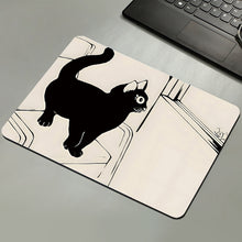 Load image into Gallery viewer, 210*260*3MM Cute Cat Mouse Pad Laptop Gaming Keyboard Black Cat Pattern No Locking Edge Mouse Pad