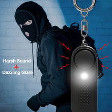 Load image into Gallery viewer, Outdoor SOS 130dB Personal Alarm Emergency Call Equipment Female Child Anti-Wolf Artifact With Night LED Light Keychain Battery Style
