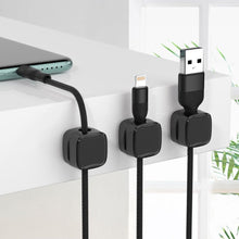 Load image into Gallery viewer, 6PCS Magnetic Data Cable Organizer Clips Office Desktop Charging Wire Mouse Cable Non-Trace Fixed Winder