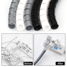 Load image into Gallery viewer, 1M Open Covered Cable Flexible Spiral Wire Net Cable Protective Cover Anti-Bite Anti-Winding Wire Tube 12MM/16MM