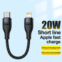 Load image into Gallery viewer, 25CM PD 20W Portable Fast Charge Data Cable Type-C To Lightning For Iphone 14 13 12 Pro Max Charging Wire