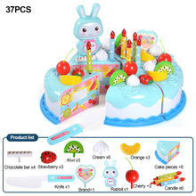 Load image into Gallery viewer, 37Pcs Kids Toy Simulation DIY Birthday Cake Model Kitchen Pretend Play Cutting Fruit Food Toy for Toddler Children Gift
