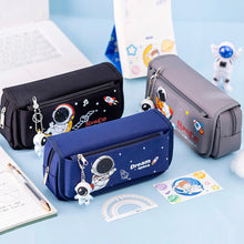 Load image into Gallery viewer, Space Astronaut Pencil Case Large Capacity Kids Stationery Bag School Studen Cartoon Canvas Pencil Bag