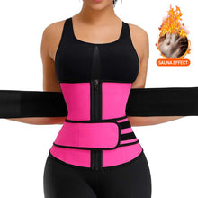 Load image into Gallery viewer, Women Waist Trainer Postnatal Slimming Body Lumbar Shaper Tummy Sweat Double Belt Shapewear Workout Shaper Corset Fitness Sport Girdle Belt